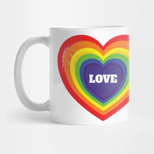 LGBT Rainbow Pride Gay Love Heart Mug